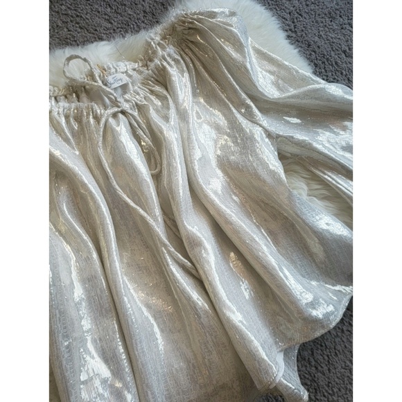 SOLD LoveShackFancy Metallic Off the Shoulder Top - Picture 2 of 7